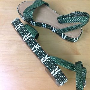 Sigerson Morrison Shoes - Sigerson Morrison Metallic Braided Leather Sandals Sigerson Morrison Shoes - Sigerson Morrison Metallic Braided Leather Sandals